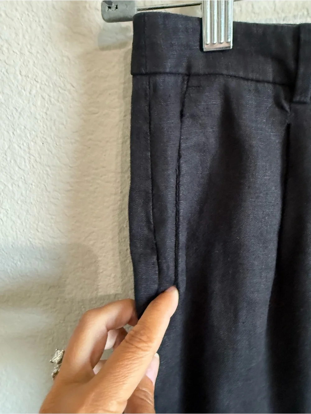 J Crew Black Essential Wide Leg Linen Pants BW528 Lightweight Classic Trousers 8